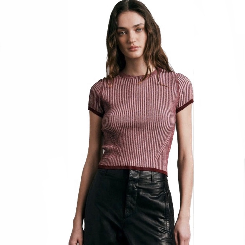 NEW RAG & BONE RIBBED TEE - Picture 1 of 8